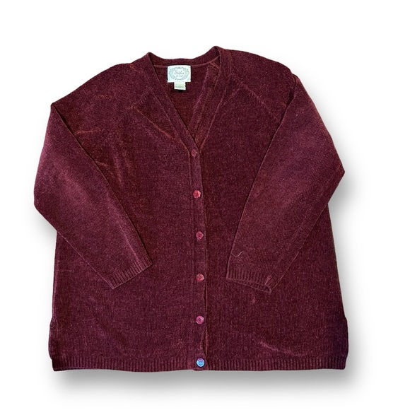 [Stitches in Time] VTG Velvet Cardigan - Picture 1 of 5